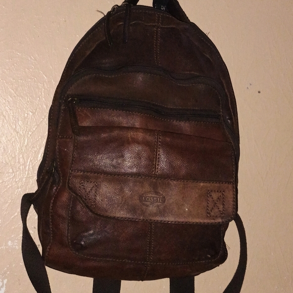 Leather backpack